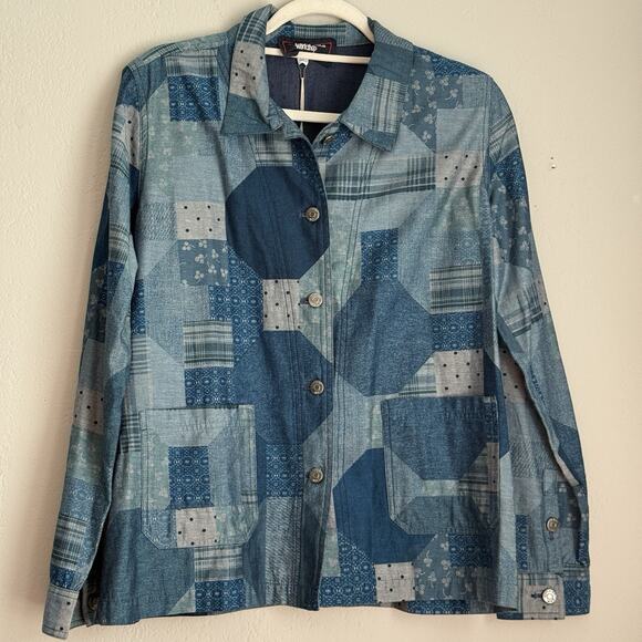 Johnny Was Patchwork Long Sleeve Button Up Top Boho Small - Picture 1 of 8